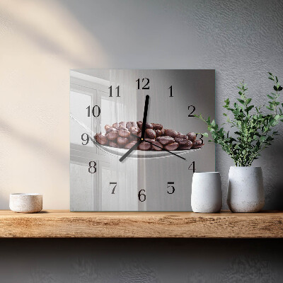 Pendule carrée en verre Une cuillère de café