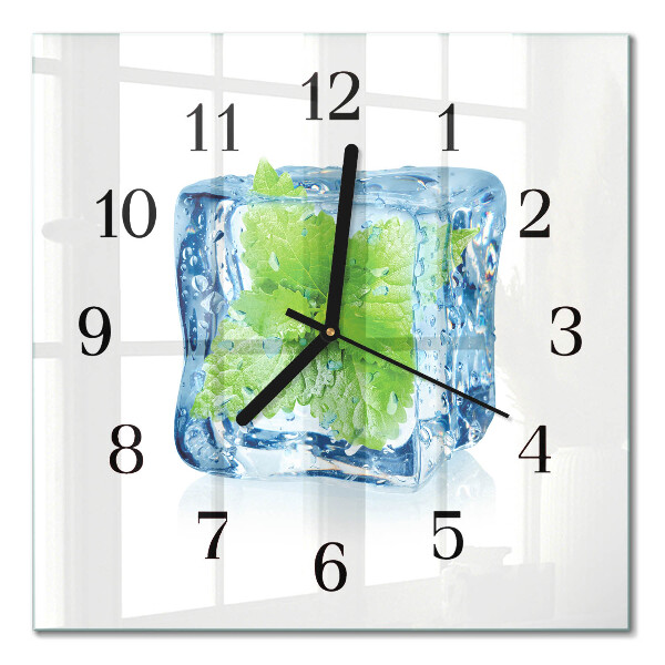 Pendule carrée en verre Menthe glacée