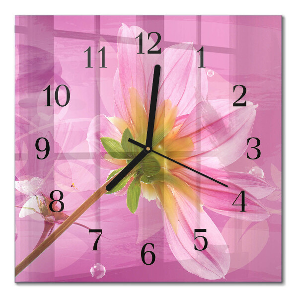 Horloge murale carrée Fleur