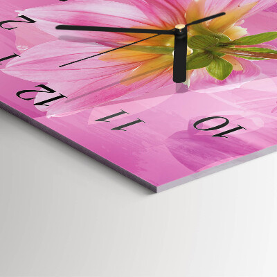 Horloge murale carrée Fleur