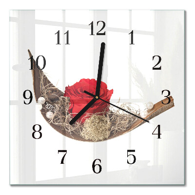 Horloge murale carrée Rose