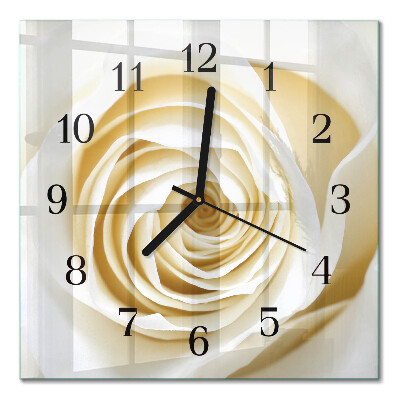 Horloge murale carrée Rose