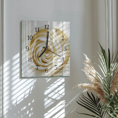 Horloge murale carrée Rose