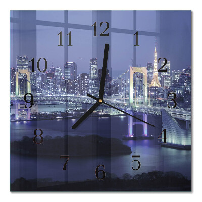 Horloge murale carrée Pont