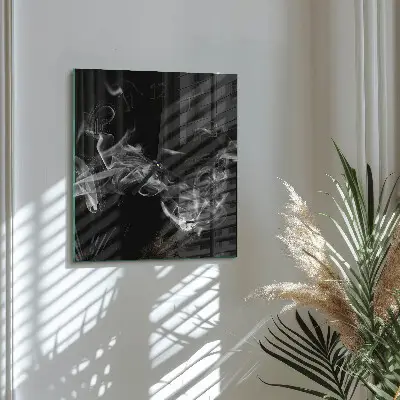 Pendule carrée en verre Fumée