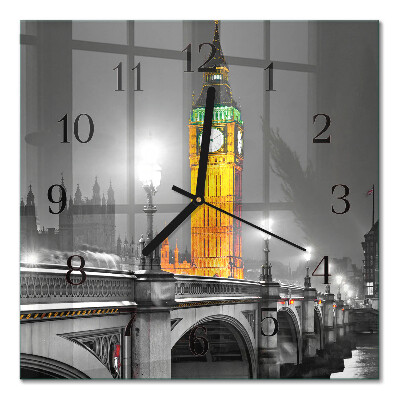 Pendule carrée en verre Big ben