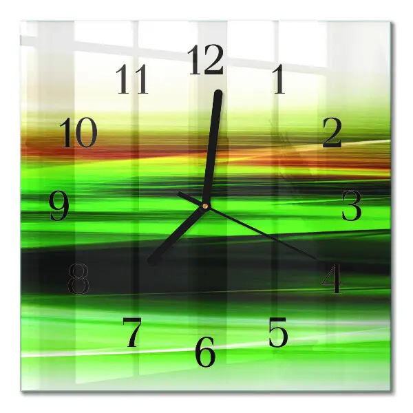 Pendule carrée en verre Abstraction