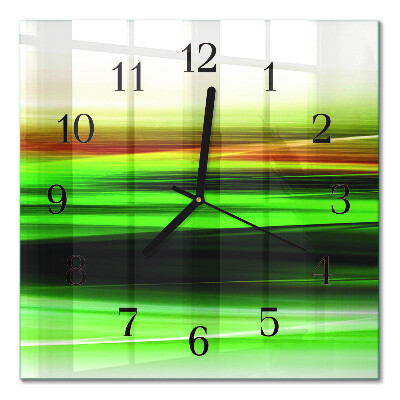 Pendule carrée en verre Abstraction