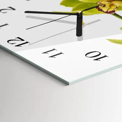 Horloge murale carrée Orchidée