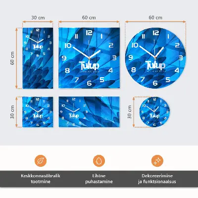 Pendule carrée en verre Bambou
