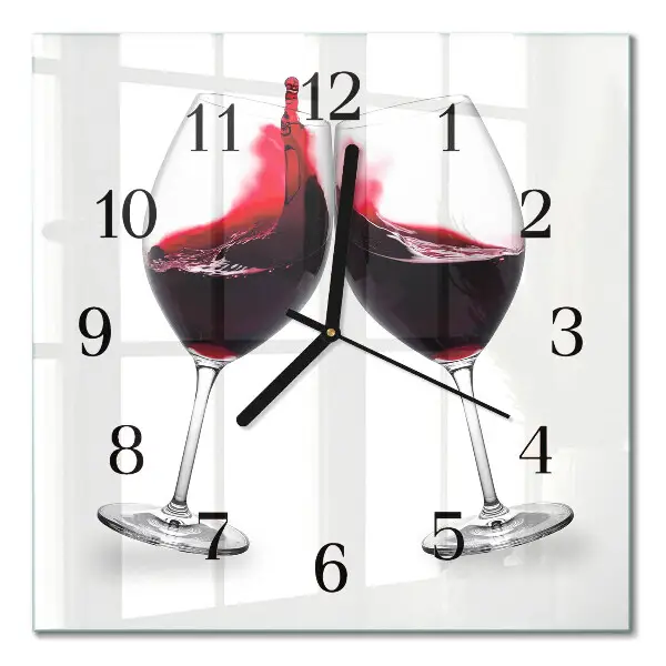 Horloge murale carrée Vin