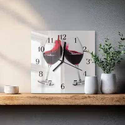 Horloge murale carrée Vin