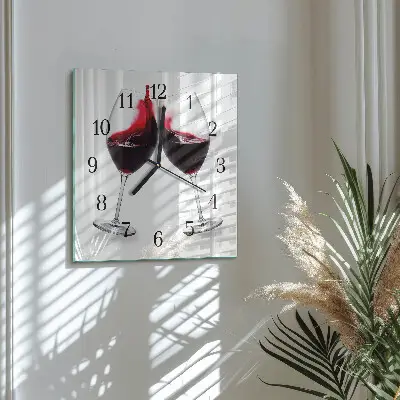 Horloge murale carrée Vin