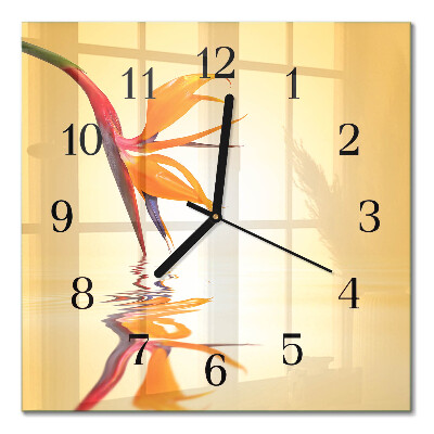 Horloge murale carrée Fleur