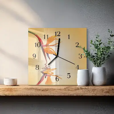 Horloge murale carrée Fleur