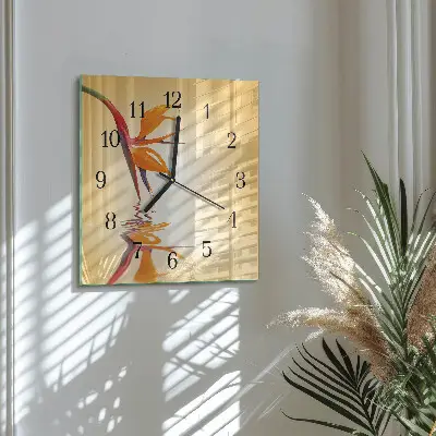 Horloge murale carrée Fleur