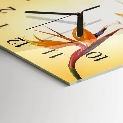 Horloge murale carrée Fleur