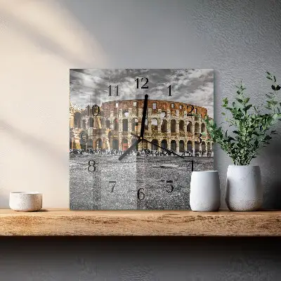 Pendule carrée en verre Colisée