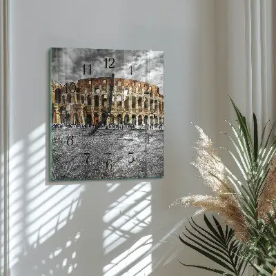 Pendule carrée en verre Colisée
