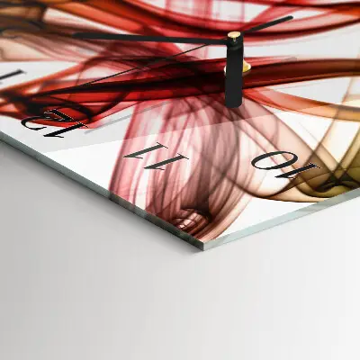 Pendule carrée en verre Abstraction