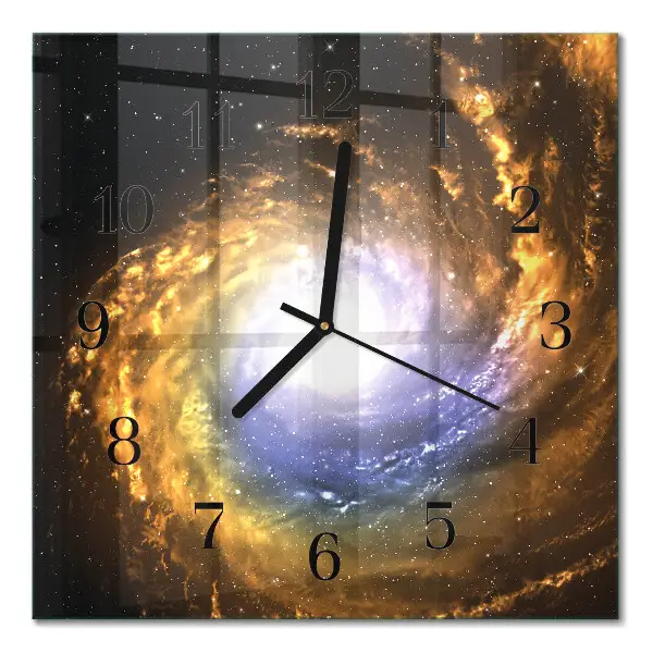 Pendule carrée en verre Cosmos