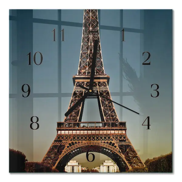 Horloge murale carrée Tour eiffel