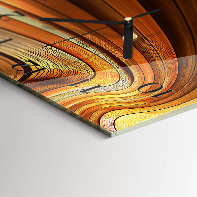 Pendule carrée en verre Abstraction