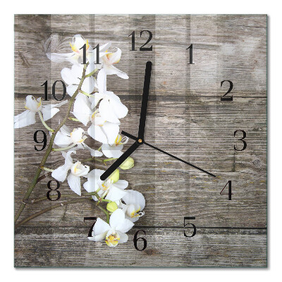 Horloge murale carrée Planches