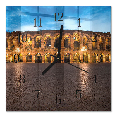 Horloge murale carrée Statue
