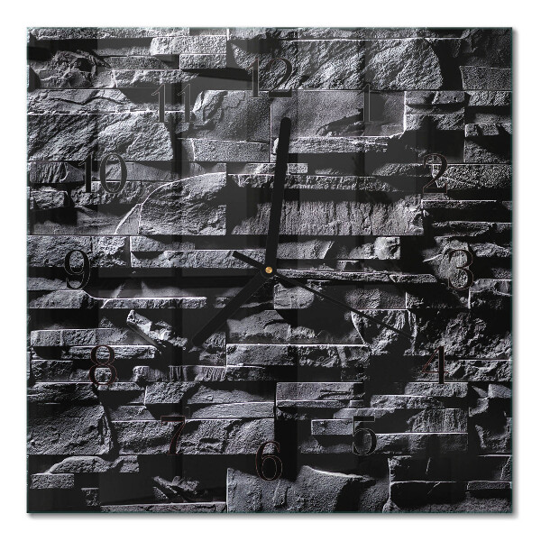 Horloge murale carrée Pierres
