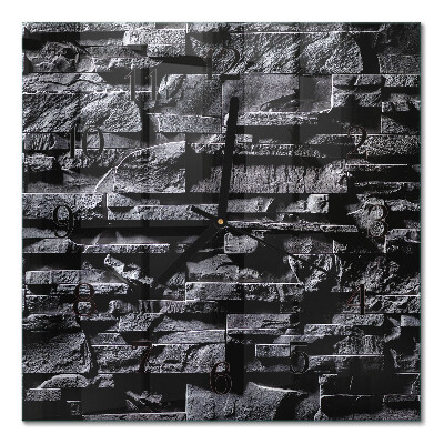 Horloge murale carrée Pierres