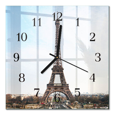 Horloge murale carrée Tour eiffel