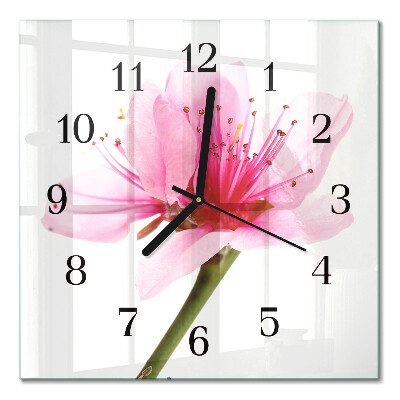 Horloge murale carrée Fleur