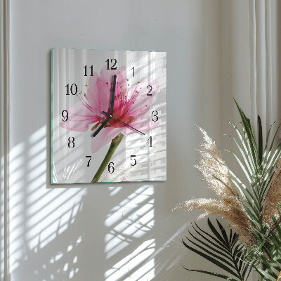 Horloge murale carrée Fleur
