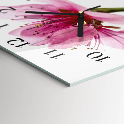 Horloge murale carrée Fleur