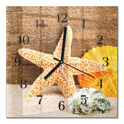 Horloge murale carrée Étoile de mer