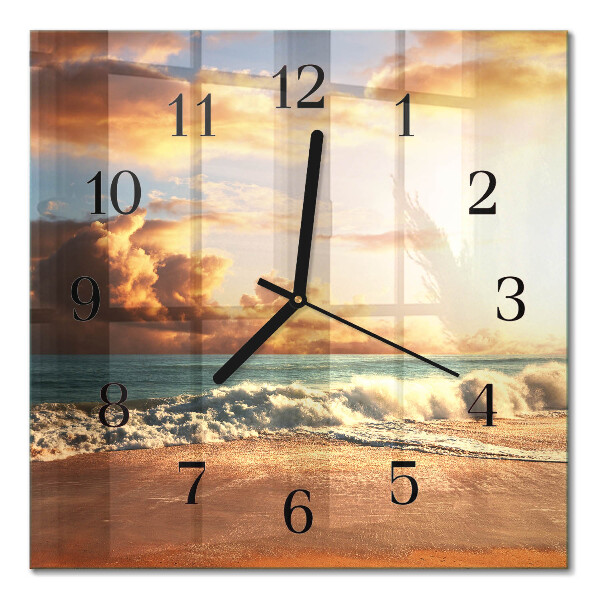 Horloge murale carrée Côte de sable