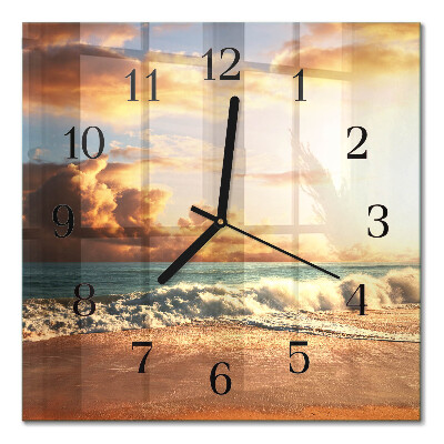 Horloge murale carrée Côte de sable