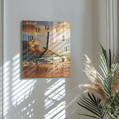 Horloge murale carrée Côte de sable