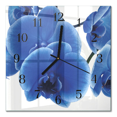 Horloge murale carrée Orchidée