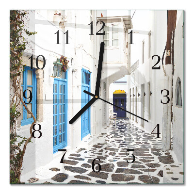 Horloge murale carrée Santorin