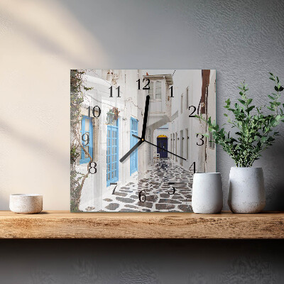 Horloge murale carrée Santorin