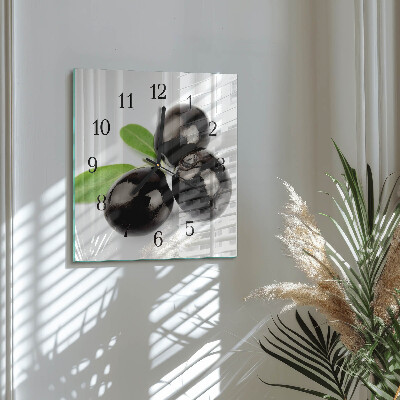 Horloge murale carrée Olives