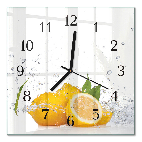 Horloge murale carrée Citrons