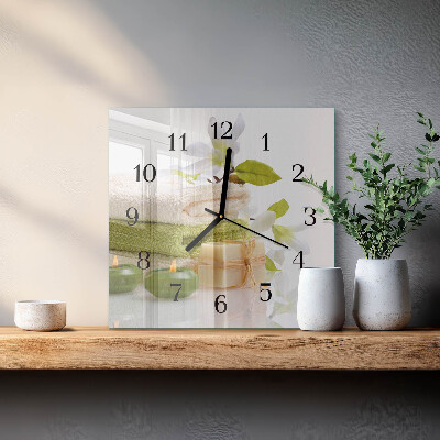 Horloge murale carrée Savon de spa