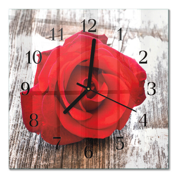 Horloge murale carrée Rose