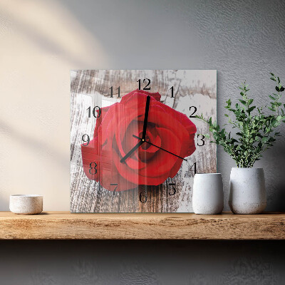 Horloge murale carrée Rose