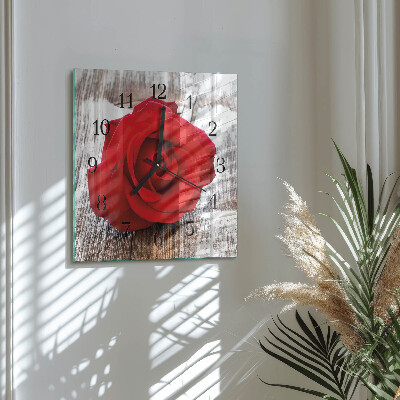 Horloge murale carrée Rose