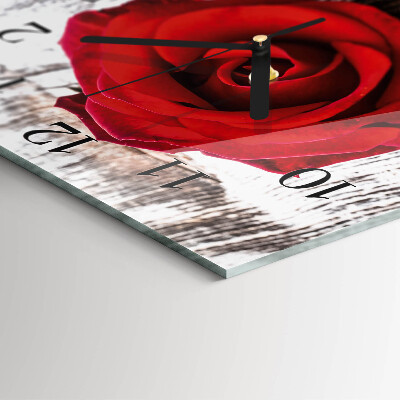 Horloge murale carrée Rose