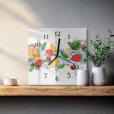 Horloge murale carrée Fruit